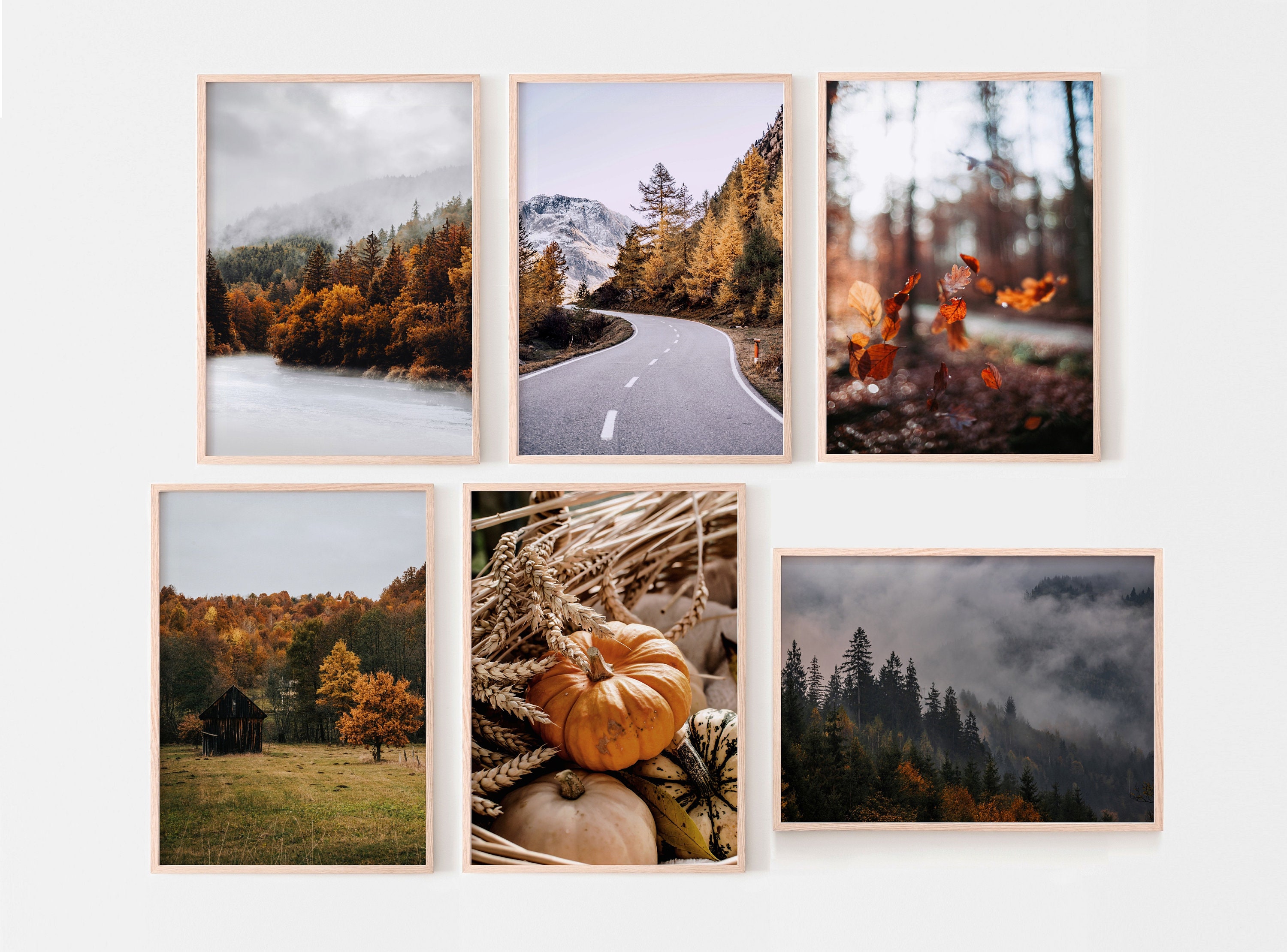 Fall Gallery Wall Set of 6 Prints Fall Landscape Prints - Etsy