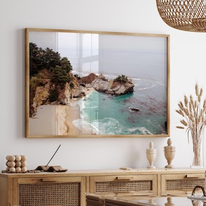 Big Sur-print, Californië natuurkunst, digitaal bestand, Big Sur-poster, kunst aan de muur boho-strand, afdrukbare muurkunst