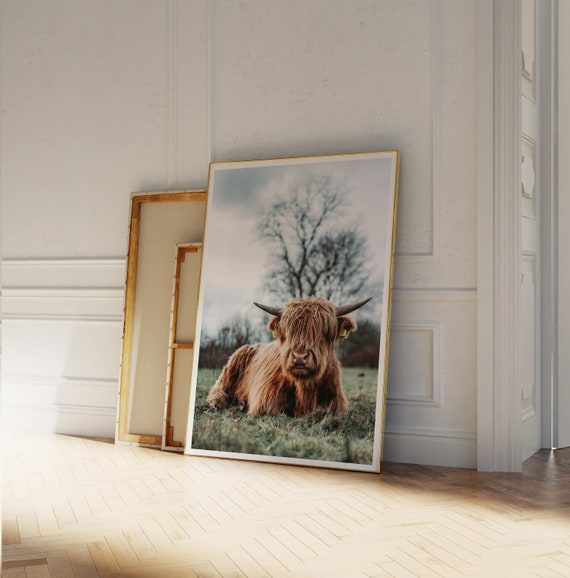 Highland cow print, digital download, highland cow poster, printable wall art