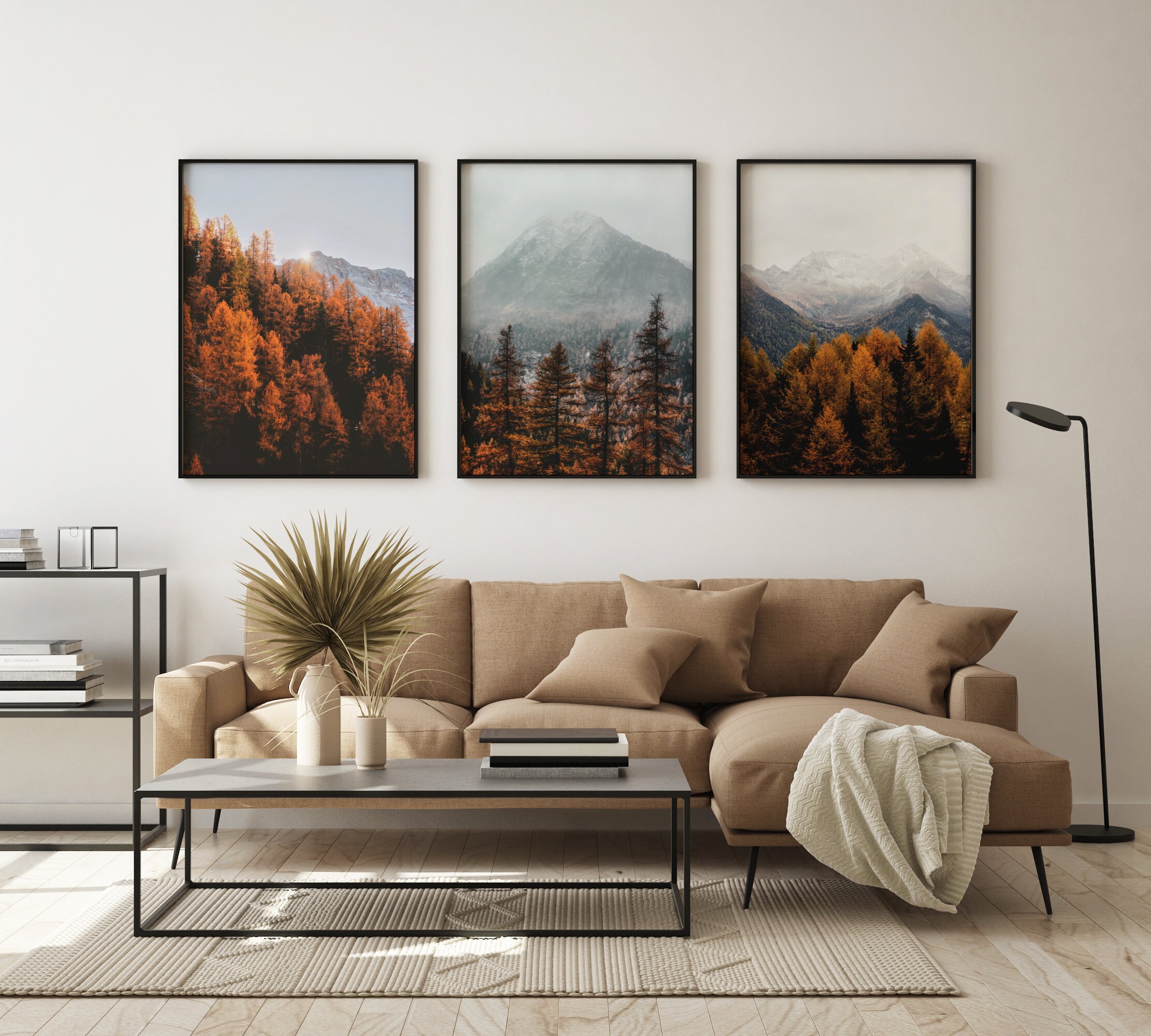 Fall Wall Art, Landscape Set of 3 Prints, Autumn Forest Print, Italy ...