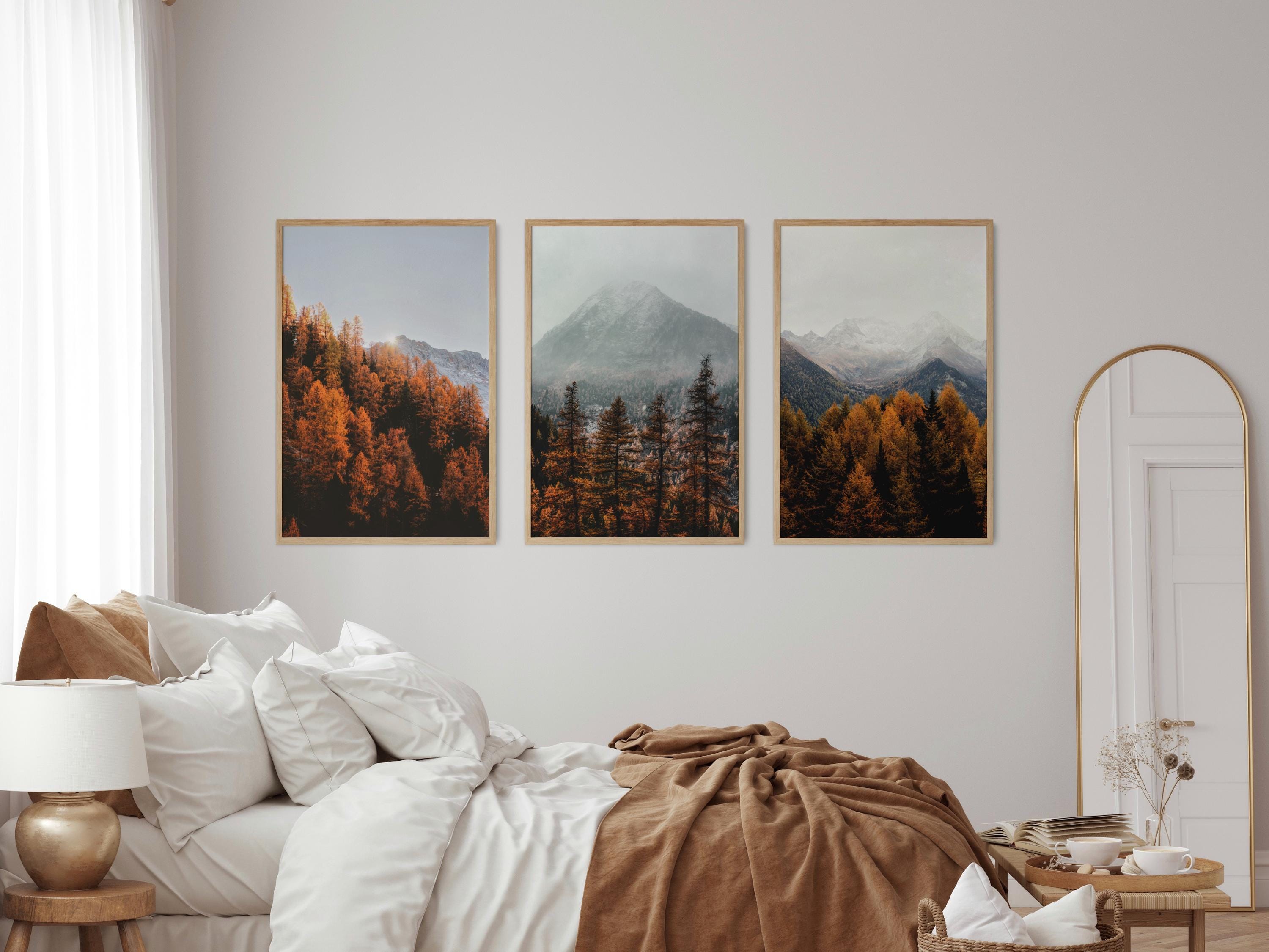 Fall Wall Art, Landscape Set of 3 Prints, Autumn Forest Print, Italy ...