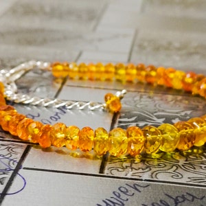 AAAA++Top Quality Yellow Sapphire Faceted Rondelle Beads|Dainty Sapphire Bracelet|Sparkling Sapphire Bead|Birthstone Bracelet|Wedding Gift