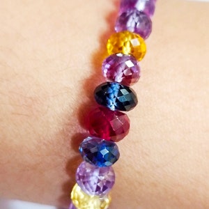 AAA Quality Alexandrite Bracelet'sAlexandrite Faceted Beaded Bracelet Sparkling Alexandrite Gemstone BeadsColor Change Alexandrite Bead image 10