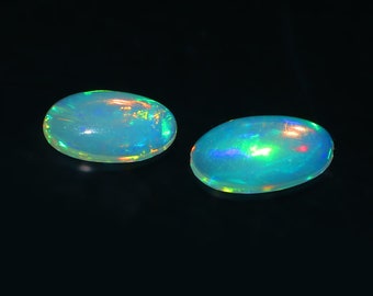 100% Natural Ethiopian Opal Multi Fire Opal Cabochons Oval Shape Welo Opal Stone Opal Loose Gemstone Jewelry Making 4.65 Carat 7X13X4 MM