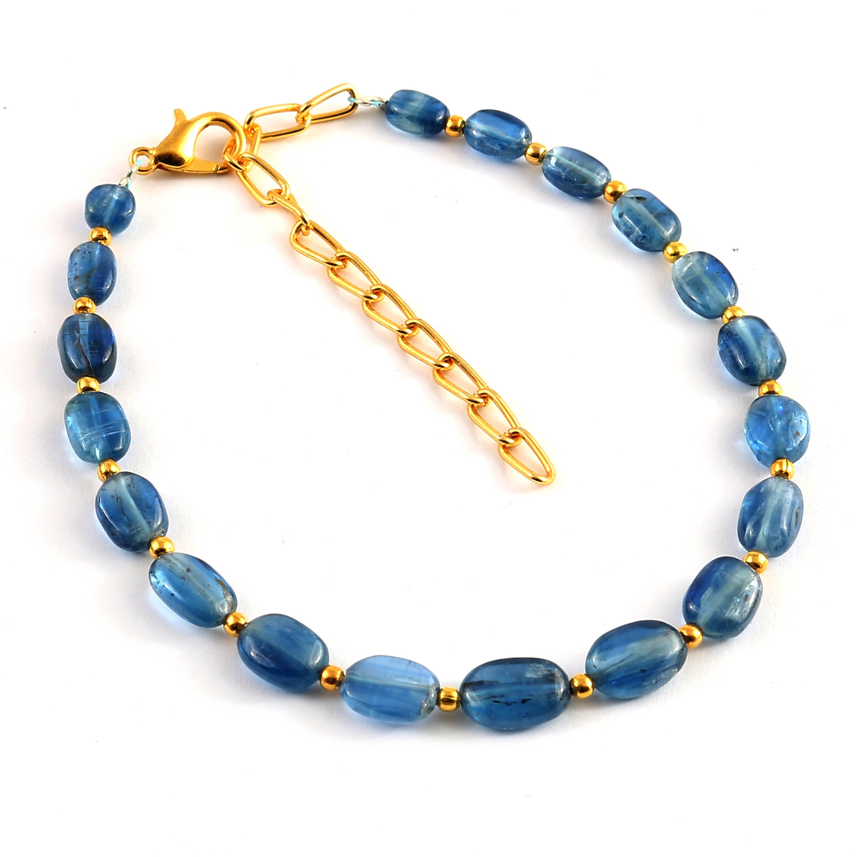 100%天然カイヤナイトブレスレット| カイヤナイトオーバルシェイプ