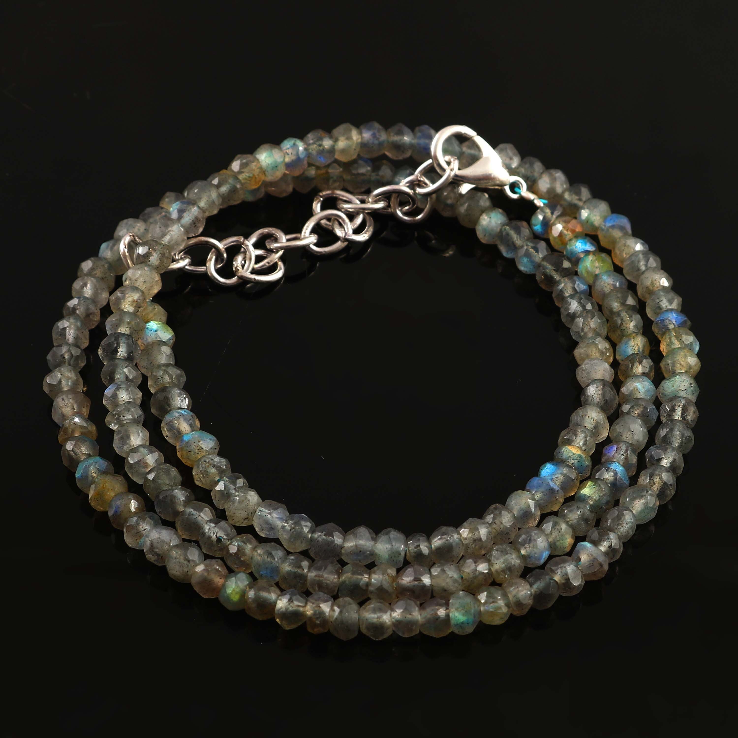 Collier Labradorite Brute - Rondelles En Pierre Naturelle Non Polie - 249 Carats