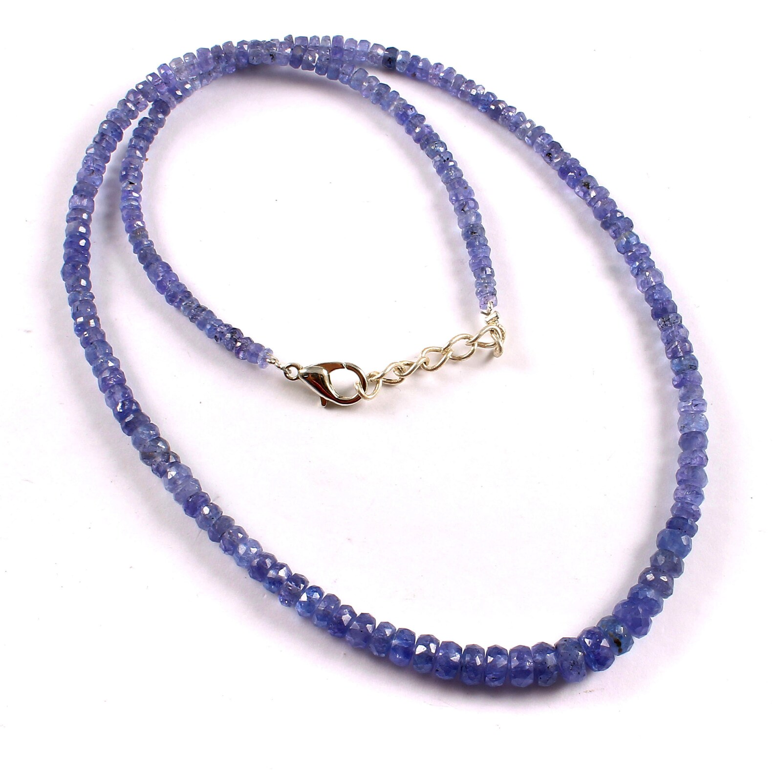 Tanzanite Faceted Beads Necklace Tanzanite Faceted Rondelle Etsy