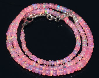 Mix Color Stone Machine Cut Faceted Necklace Multi Stone Faceted Rondelle Shape Beads Necklace with Silver Lock Multi Color Stone Necklace