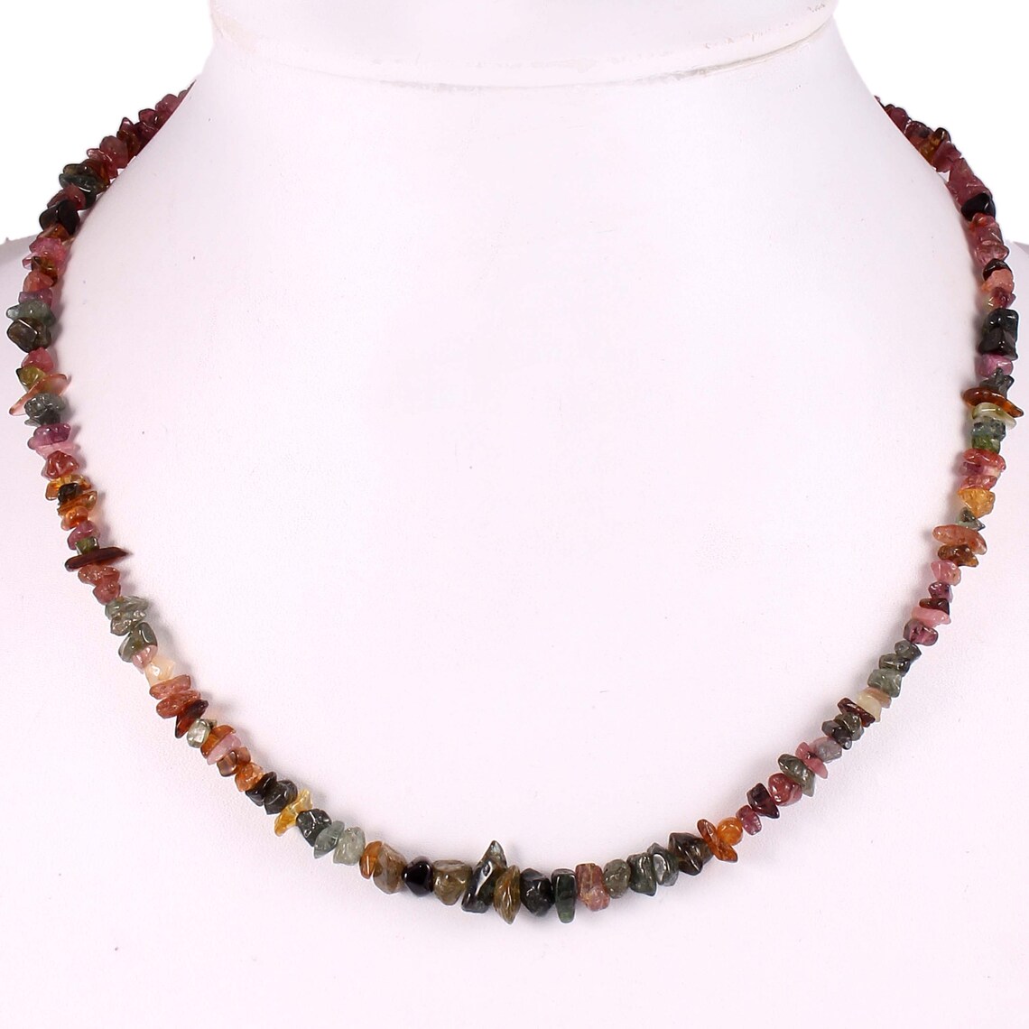 Multi Tourmaline Chips Necklace Natural Tourmaline Smooth Etsy