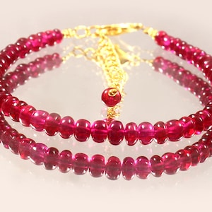 Bracelet rubis naturel | Bracelet rubis sang | Bracelet de bonne qualité