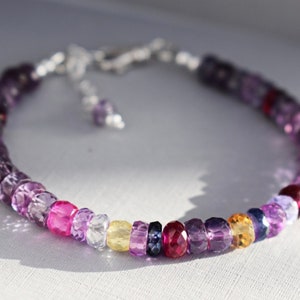 AAA Quality Alexandrite Bracelet'sAlexandrite Faceted Beaded Bracelet Sparkling Alexandrite Gemstone BeadsColor Change Alexandrite Bead image 6