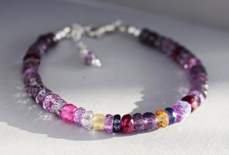 AAA Quality Alexandrite Bracelet'sAlexandrite Faceted Beaded Bracelet Sparkling Alexandrite Gemstone BeadsColor Change Alexandrite Bead image 6