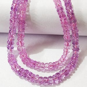 AAAA+ Quality Pink Sapphire Melon Beads| Light Pink Sapphire Carved Rondelle Beads| Sapphire Pumpkin Shape Bead| Pink Sapphire Gemstone Bead