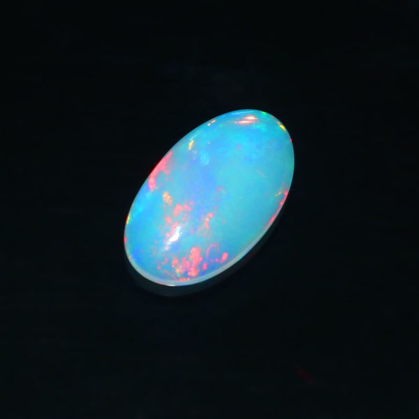 Natural Ethiopian Opal Gemstone|Galaxy Fire Opal|Oval Shape Welo Fire Opal|Multi Fire Opal|Loose Cabochon|Fire Opal Cabochon For Making Ring