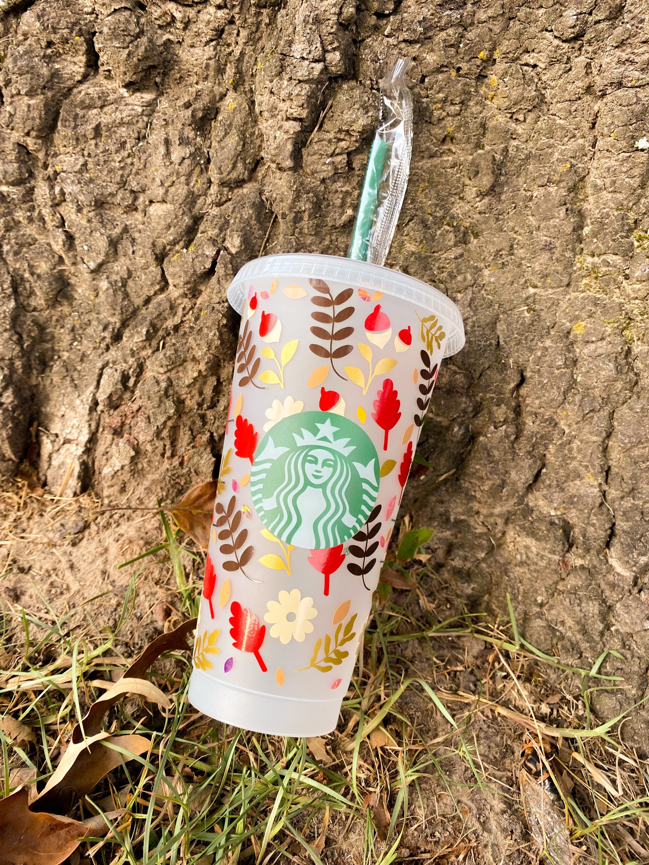 Fall Reusable Starbucks Iced Coffee Tumbler - Etsy