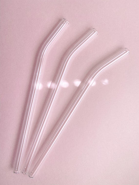 Reusable Glass Drinking Straws, Shatter Resistant
