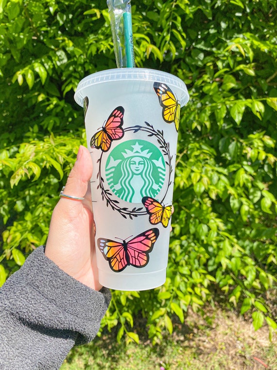 春の蝶柄 スターバックス アイスコーヒー用リユーザブルタンブラー 