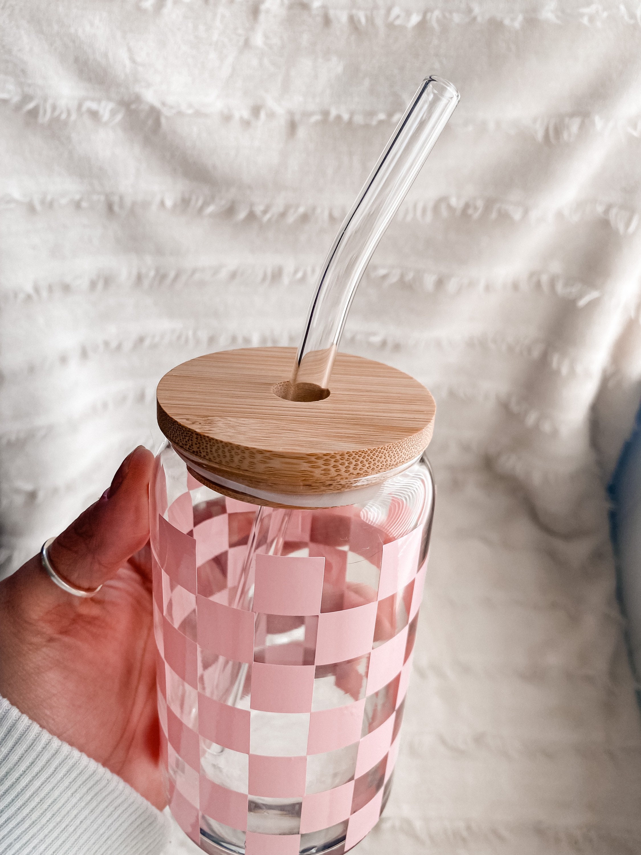 Glass Straw for Beer Can Glass and Jar Mugs Aesthetic Reusable Shatter  Proof Glass Straws Straws for Coffee Glasses Mason Jar Straws 