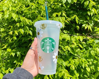 Daisy and Bumblebee Reusable Starbucks Iced Coffee Tumbler