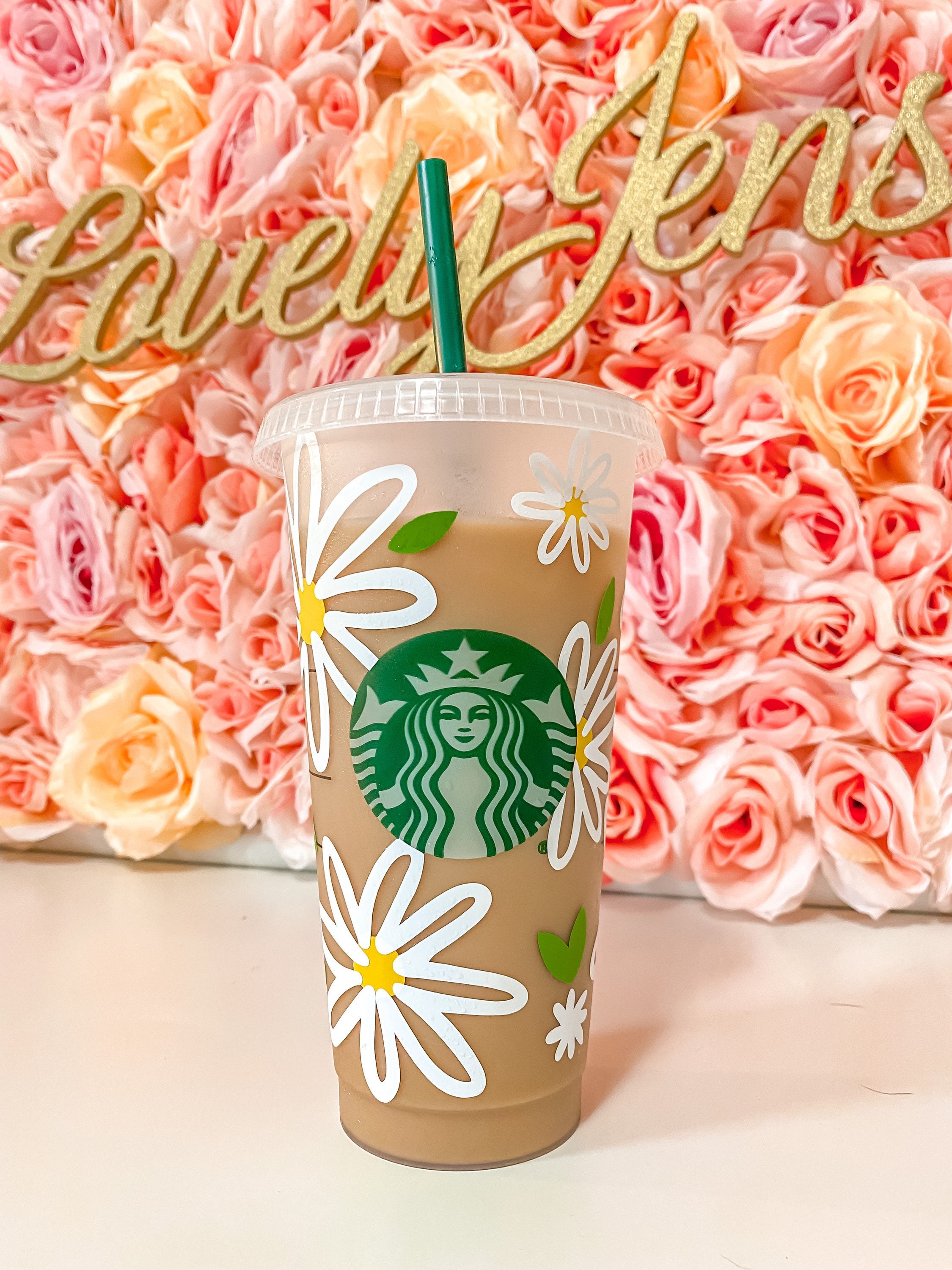 Flowers Starbucks Cup Custom Starbuck Tumbler Spring 