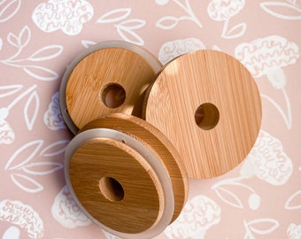 Bamboo Lid for Beer Can Glass & Jar Mugs (70mm)