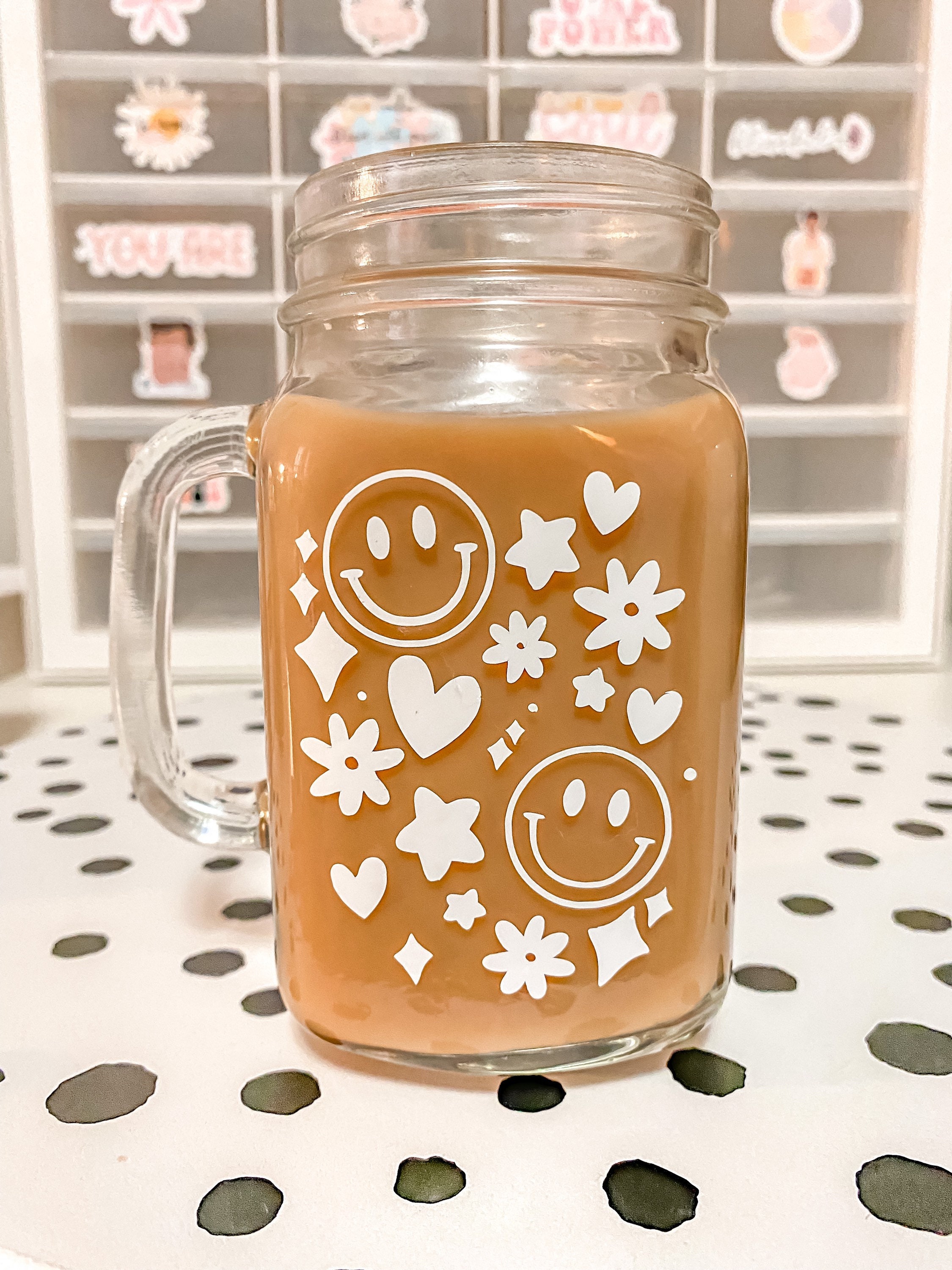 Heart Bomb Mason Jar Mug Gifts for Her Instagram Aesthetic Cute