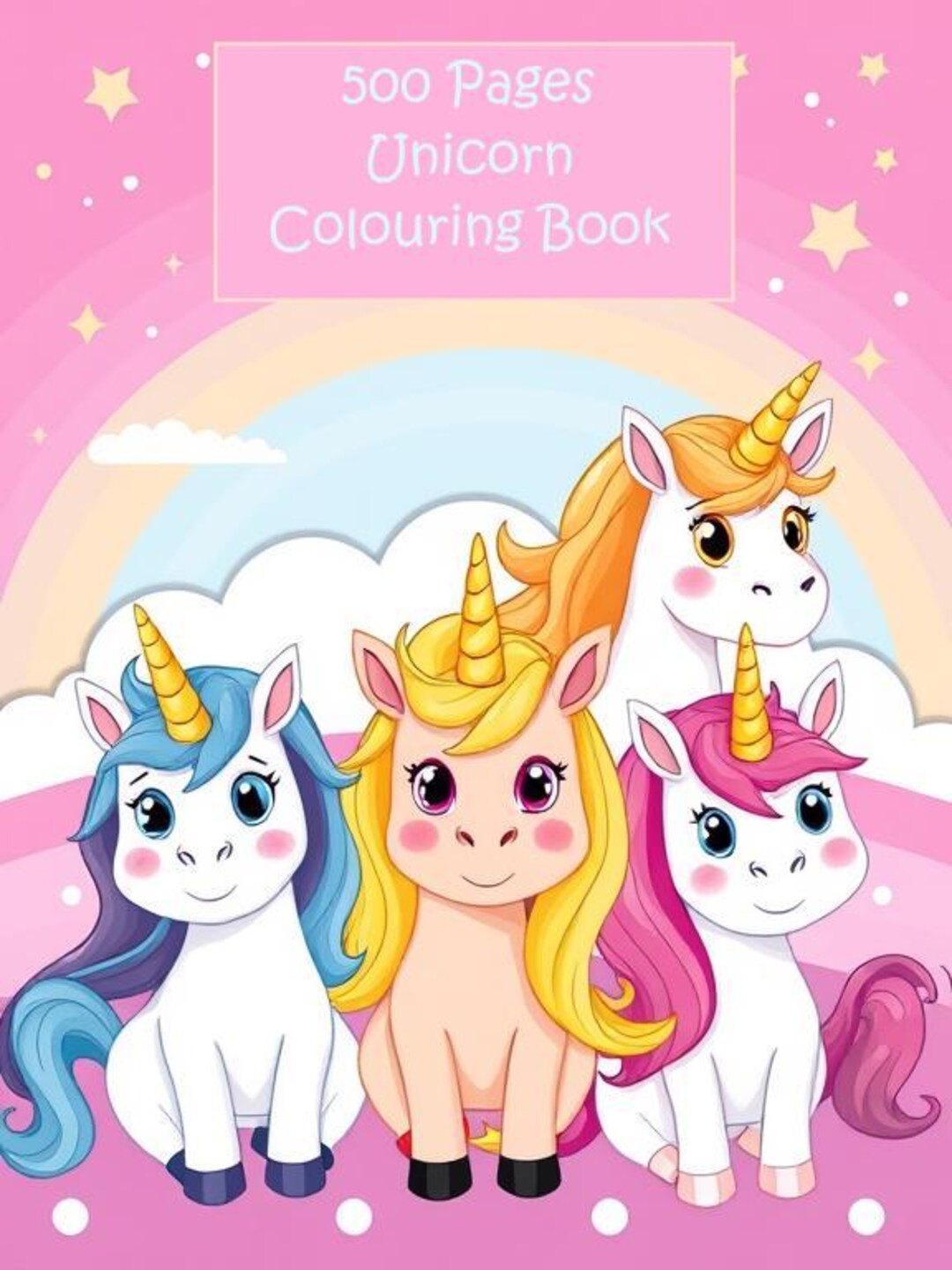 500 Easy Printable Colouring Pages of Unicorns for Children Ages 2 to 4 ...