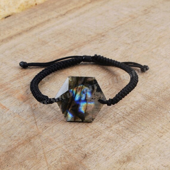 Dragon heart Labradorite Bracelet \\ Labradorite Gemstone Bracelet \\ Labradorite Natural Stone Bracelet \\ Gemstone Heart Bracelet