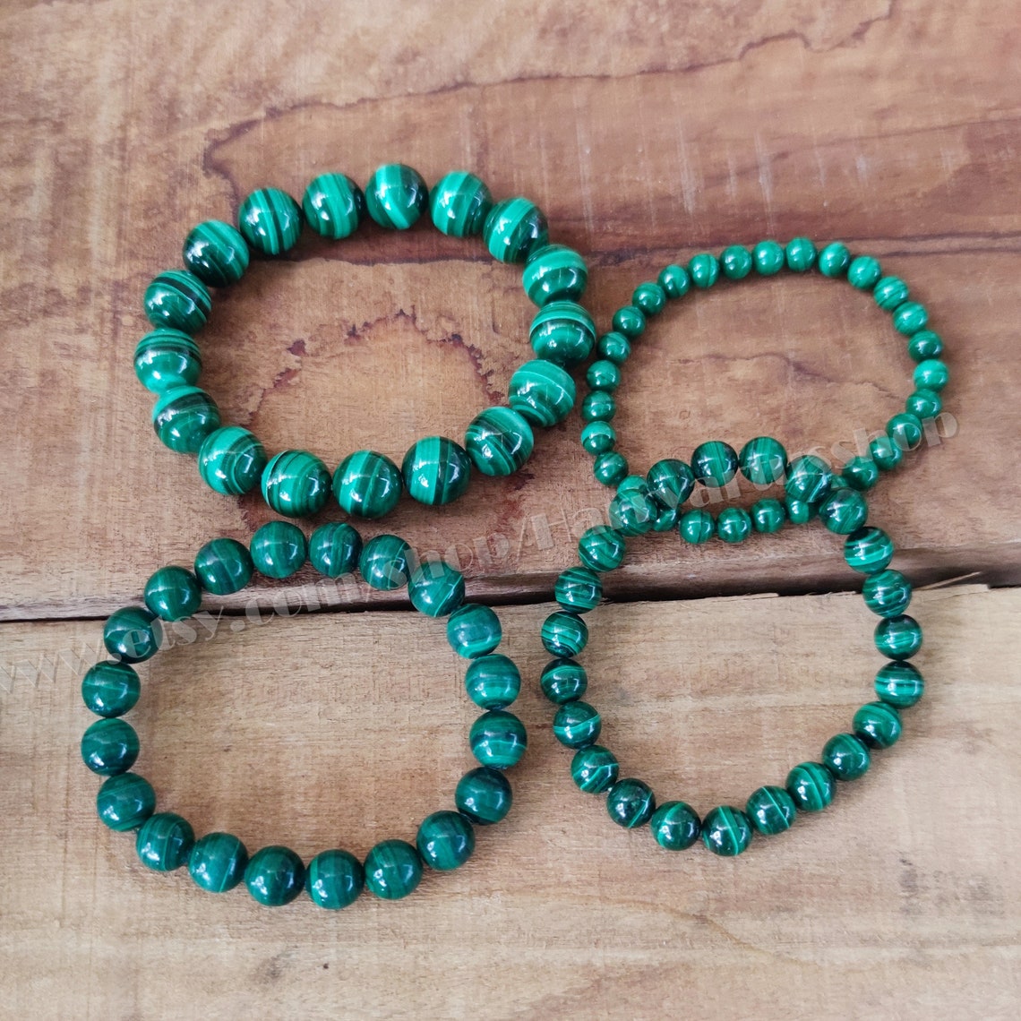Malachite BraceletGenuine Malachite Beads Bracelet for Etsy