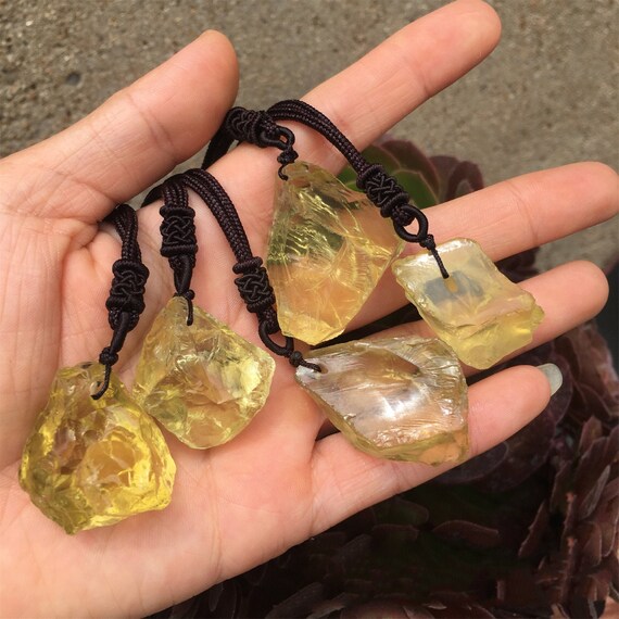 Mens yellow topaz necklace Clearance