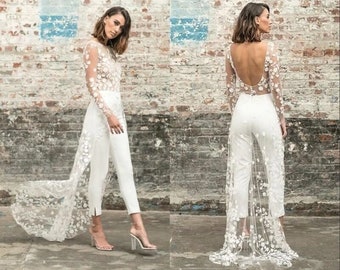 Wedding Jumpsuit Etsy Wedding Jumpsuit Etsy