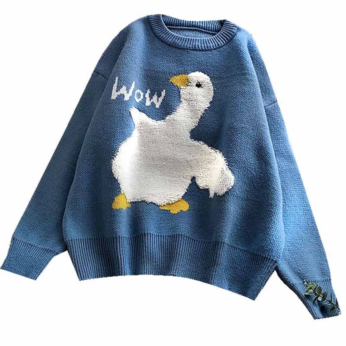 Goose Wow UNISEX Sweater Jumper Long Sleeve 2021 Knitted | Etsy