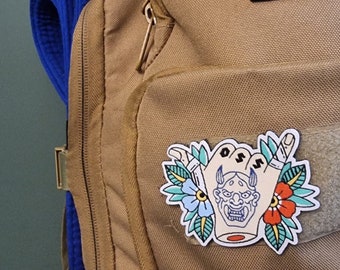 Jiu Jitsu OSS Hand Shaka Velcro Backed Gi Patch | Anime embroidery designs | Tattoo Style