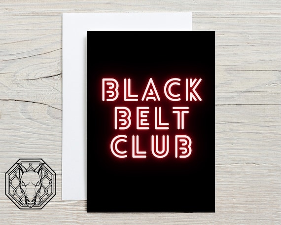 Black Looks Good on You Belt Grading Greeting Card Jiu 