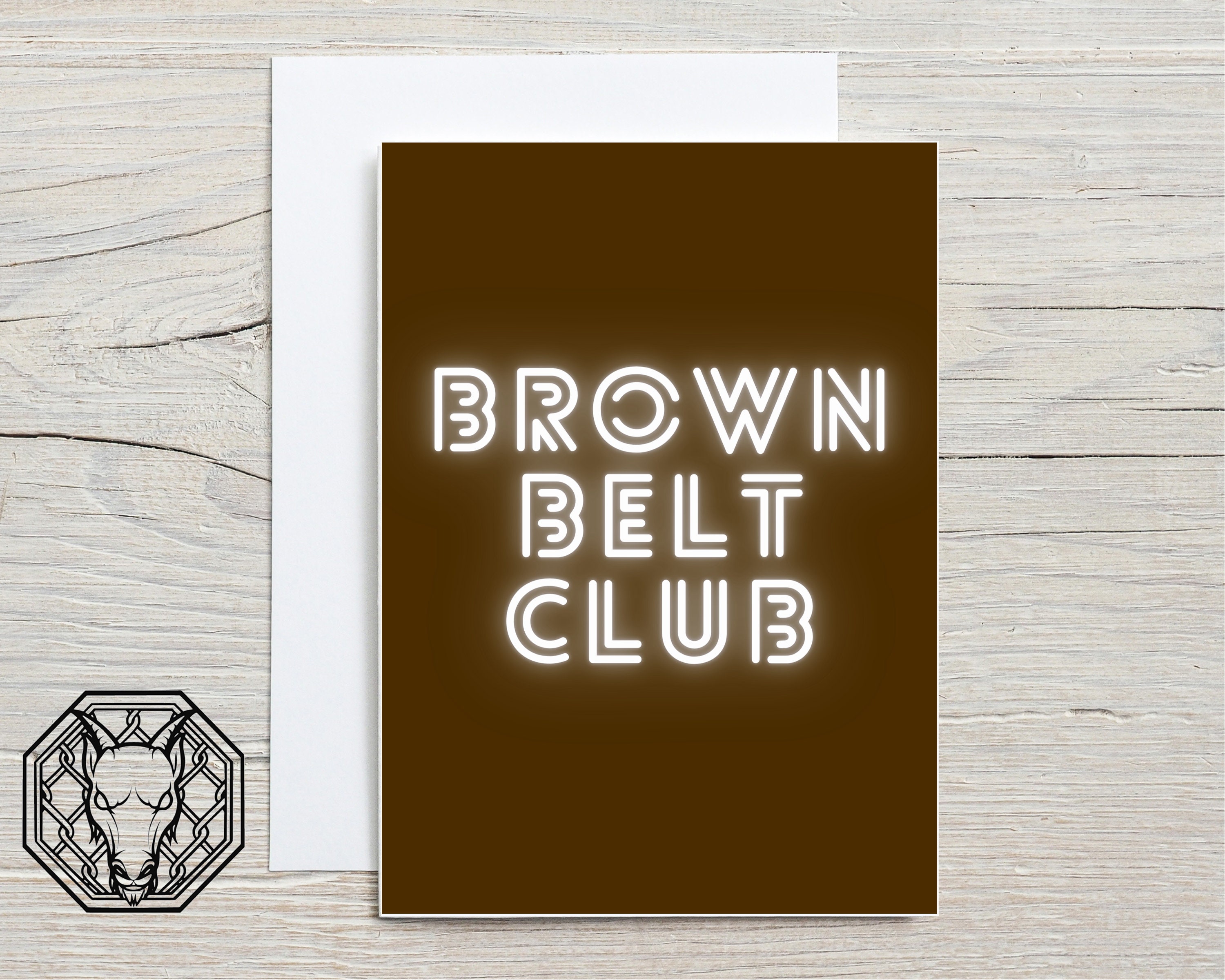 Black Looks Good on You Belt Grading Greeting Card Jiu 