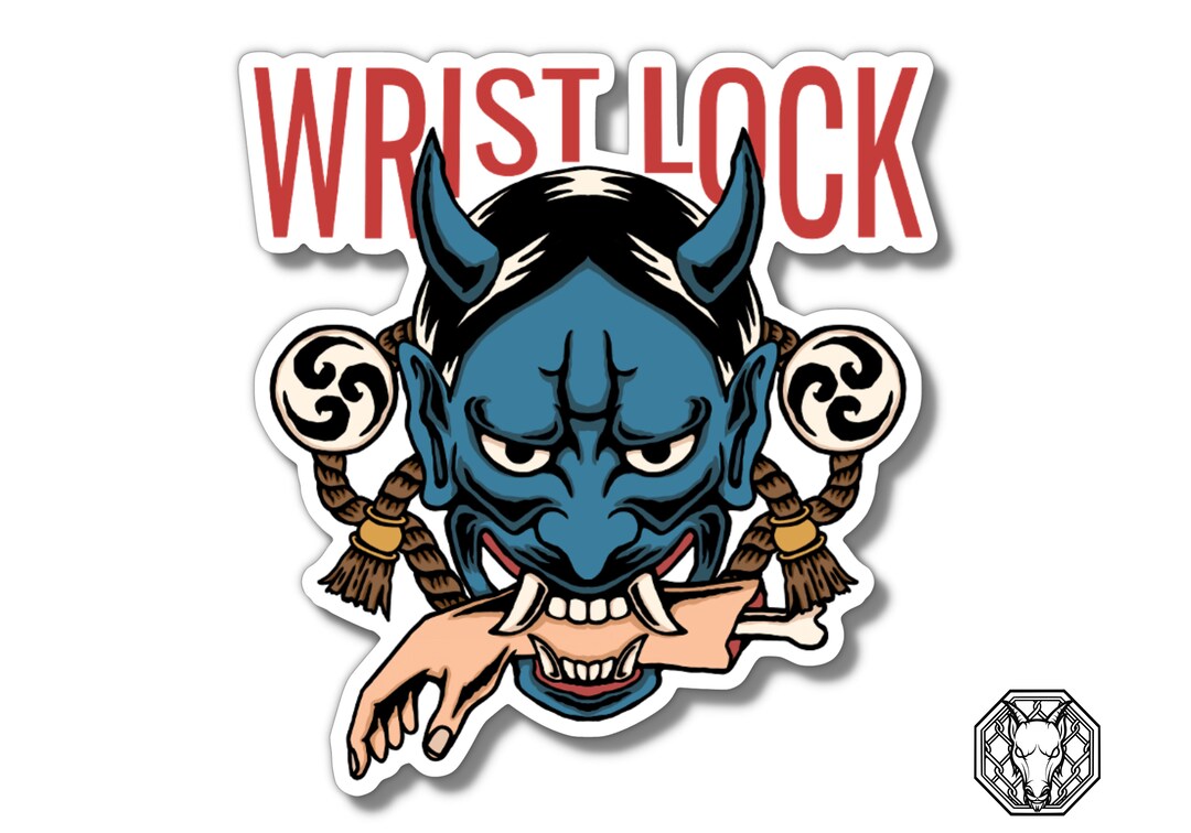 Wrist Lock Demon Jiu Jitsu Sticker Glossy Vinyl Stickers Die Cut Stickers Jiu Jitsu BJJ Stickers
