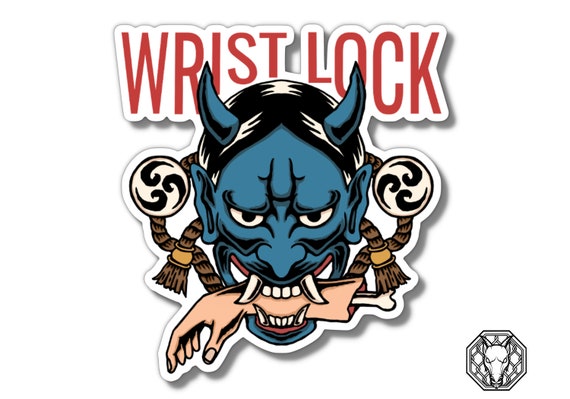 Wrist Lock Demon Glossy Vinyl, gestanzte Jiu Jitsu Sticker 