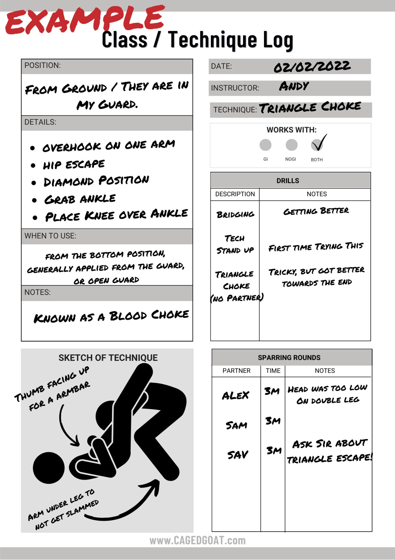 Jiu Jitsu Planning & Progress Tracker Fitness Journal Self Etsy UK