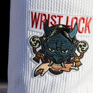 Jiu Jitsu Demon Wrist Lock Embroidery Iron On Patch | Anime embroidery designs | Tattoo Patches | BJJ Patch Badge
