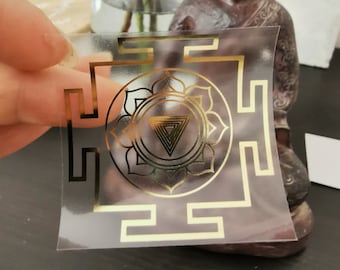 Golden Stickers. Dasha Mahavidya yantras  -Set of 10
