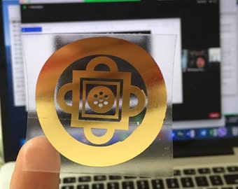 Golden Sticker Shambala Yantra transparent  - Set of 7