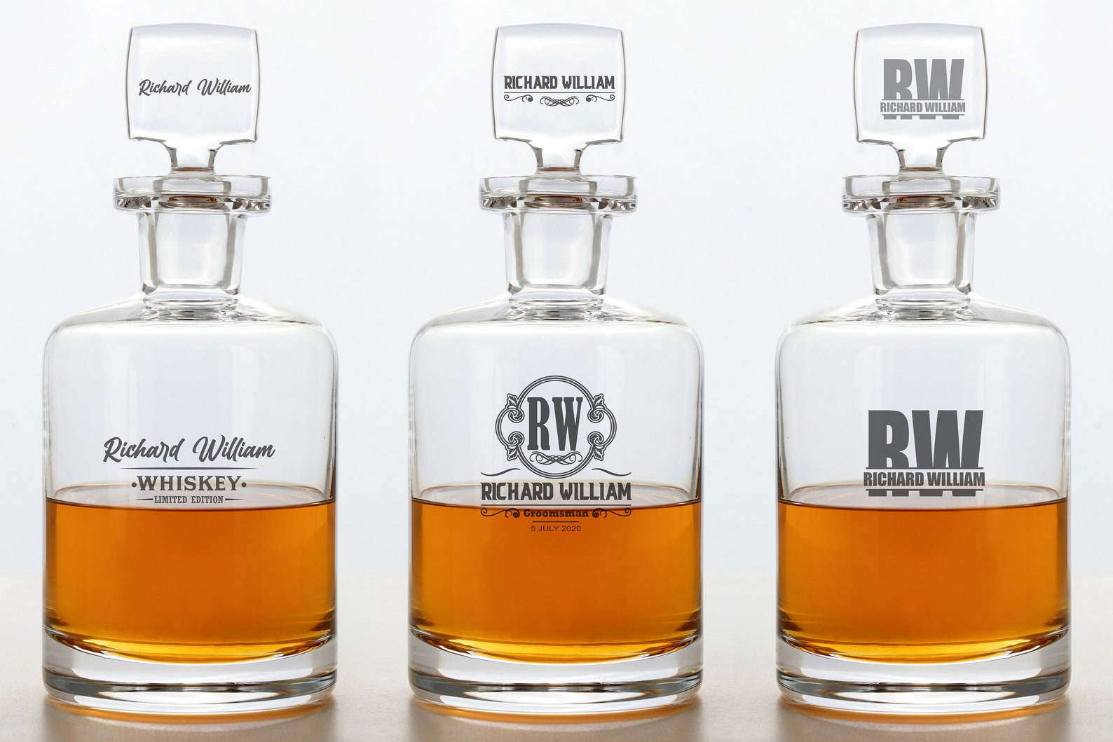 Engraved Whiskey Glass Decanter Personalized Decanter and Etsy