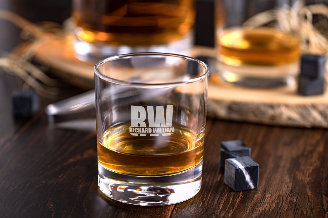 Engraved Whiskey Glass Decanter, Personalized Decanter and Glass, Luxury Gift, Gift for Friends ...