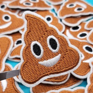 Flushed Cursed Emoji Embroidered Iron-on Patch 