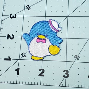 Écusson thermocollant pingouin bleu, écusson à repasser sur la broderie, écussons de dessins animés japonais, écussons pour chemises, écusson mignon pour sacs à dos, écussons kawaii