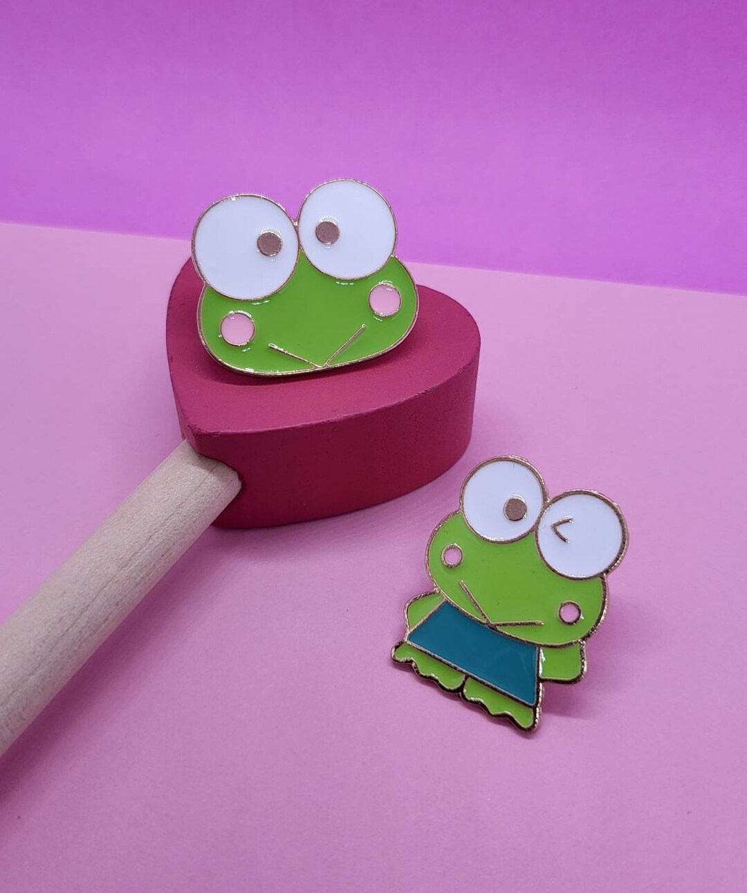 Kawaii Frog Pin Badge Enamel, Japanese Enamel Pin, Cute Pin Frog