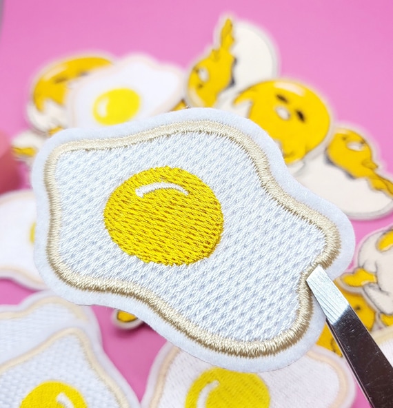 Fried Egg Iron on Patch Yellow Egg Patches Cute Yellow Egg Kawaii Egg Iron  on Patches, Funny Egg Food Patches, Cute Cartoon Egg Yolk Patch 