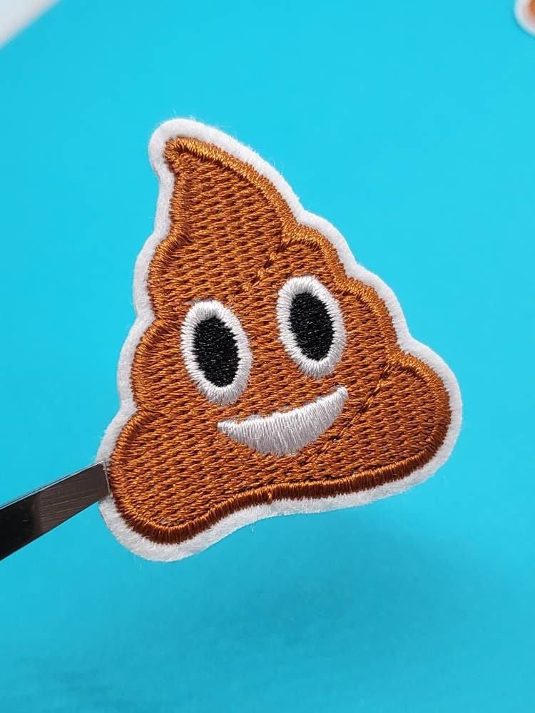 2pcs Emoji Poop Iron on Patch Poo Emoji Embroidery Patch Etsy