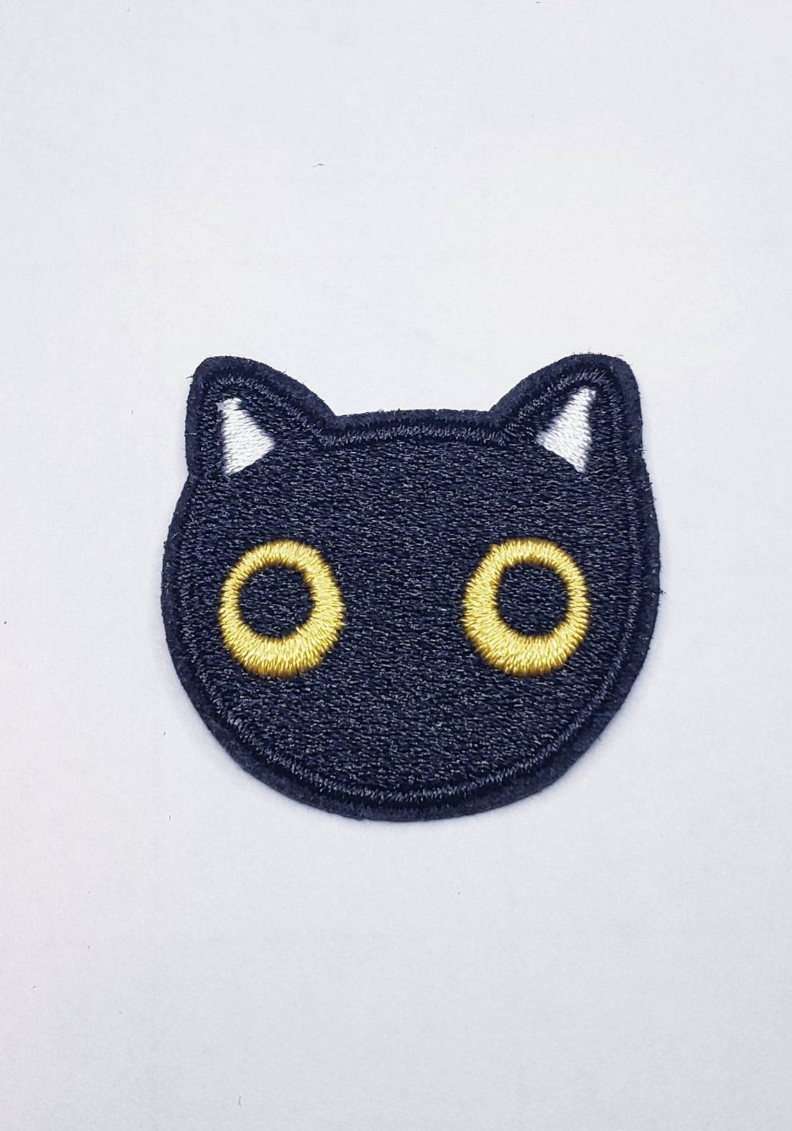 10pcs Mini Cat Face PATCH Iron on Patch Embroidery Black Etsy