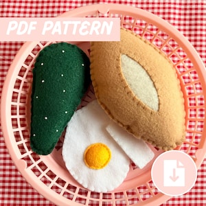 Mexican Breakfast Felt Food Pattern: Beginner Sewing Project (PDF Pattern